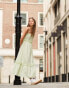 Фото #1 товара Miss Selfridge cami ruffle trim maxi dress in green gingham