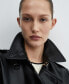 ფოტო #9 პროდუქტის Women's Leather-Effect Trench Coat