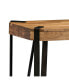 Ryegate Natural Live Edge Solid Wood with Metal Media Console Table