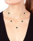 ფოტო #2 პროდუქტის EFFY® Onyx & Diamond (1/20 ct. t.w.) 18" Collar Necklace in 14k Gold