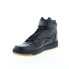 Фото #4 товара Reebok Resonator Mid Strap Mens Black Leather Lifestyle Sneakers Shoes