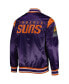 Фото #4 товара Men's Purple Phoenix Suns Force Play Satin Full-Snap Varsity Jacket