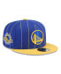 Фото #1 товара Men's Royal/Gold Golden State Warriors Pinstripe Two-Tone 59Fifty Fitted Hat