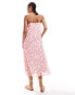 Фото #2 товара Vero Moda Tall cami midi dress in pink floral