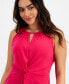 Petite Twist-Front Keyhole Halter Top, Created for Macy's