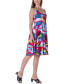 Фото #2 товара Women's Print Sleeveless Knee Length Tank Swing Dress