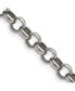 ფოტო #2 პროდუქტის Stainless Steel Polished 8mm Rolo Chain Necklace