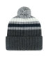 Men's Gray New York Yankees Stack Cuffed Knit Hat with Pom