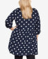 ფოტო #2 პროდუქტის Plus Size Gathered Waist Tunic Top