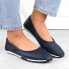 Фото #4 товара Filippo W PAW322B leather openwork ballet flats, navy blue