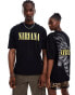 ASOS DESIGN unisex oversized license band tee in black with Nirvana seahorse graphic prints