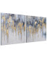 Golden Lighting 1, 2 Textured Metallic Hand Painted Wall Art, Set of 2, 36" x 72"