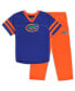 ფოტო #2 პროდუქტის Toddler Boys and Girls Royal and Orange Florida Gators Red Zone Jersey and Pants Set