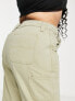 Фото #3 товара ASOS DESIGN Curve minimal cargo trouser in khaki with contrast stitching