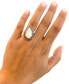 ფოტო #4 პროდუქტის Neopolitan Opal (5-1/5 ct. t.w.) & Diamond (3/4 ct. t.w.) Pear Halo Ring in 14k Rose Gold