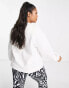 Threadbare Fitness Plus Dixie embroidered wellness sweater in white