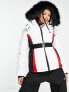 Фото #3 товара Threadbare Petite Ski puffer jacket with faux fur trim hood in white