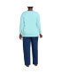 ფოტო #2 პროდუქტის Plus Size Knit Pajama Set Long Sleeve T-Shirt and Pants