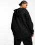 ASOS DESIGN Curve oversized zip through hoodie co-ord in black