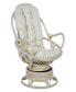 Office Star 39" Fabric, Rattan Lanai Swivel Rocker Chair