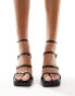 River Island buckle platform in black