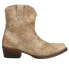 Фото #1 товара Roper Short Stuff Embroidery Snip Toe Cowboy Booties Womens Brown Casual Boots 0