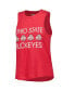 ფოტო #2 პროდუქტის Women's Black, Scarlet Ohio State Buckeyes Team Tank Top and Pants Sleep Set