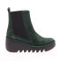 Фото #1 товара Fly London Bagu BAGU233FLY-001 Womens Green Suede Slip On Chelsea Boots 36