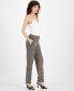 Women's Houndstooth Mid-Rise Straight-Leg Ankle Pants, Created for Macy's