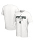 Фото #1 товара Men's White Michigan State Spartans On Court Bench T-shirt