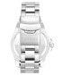 ფოტო #2 პროდუქტის Men's Quartz Diver Silver-Tone Link Bracelet Watch 42mm