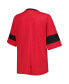 Women's Red Georgia Bulldogs Jumbo Arch Striped Half-Sleeve T-shirt