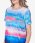 Фото #4 товара Petite Paradise Island Watercolor Stripe Ruched Top