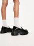 ASOS DESIGN Magnus chunky loafers in black patent