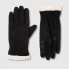 Фото #1 товара Isotoner Adult Recycled Microsuede Gloves - Black S/M