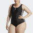 Фото #9 товара adidas women Adicolor 3-Stripes Swimsuit (Plus Size)