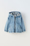 Hooded denim jacket