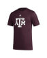 Фото #3 товара Men's Maroon Texas A&M Aggies Basics Secondary Pre-Game AEROREADY T-shirt