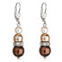 Bronze bead earrings with crystals 31150.3