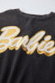 Acid-wash foil barbie™ mattel t-shirt