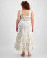 Фото #2 товара Trendy Plus Size Smocked Ruffle Maxi Dress