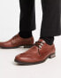 Фото #2 товара Jack & Jones leather derby shoe in brown