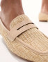 ASOS DESIGN Maddox raffia slim loafer in natural