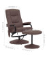 Фото #3 товара Massage Recliner with Footrest Brown Fabric