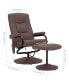 Massage Recliner with Footrest Brown Fabric