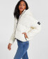 ფოტო #3 პროდუქტის Women's Cropped Hooded Puffer Jacket
