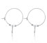 Steel hoop earrings with pearls Ruth EWE23064S