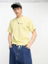 Vans mainframe left chest logo t-shirt in dusty yellow utility pack - Exclusive to Asos