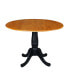 International Concept 42" Round Dual Drop Leaf Pedestal Table