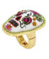 Фото #3 товара Faux Stone Sugar Skull Cocktail Stretch Ring